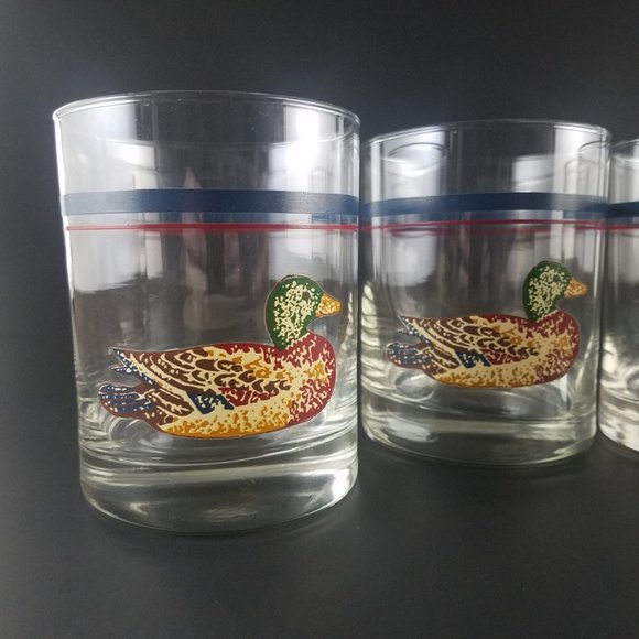Vintage Corning Glassware Duck 4 - 12.5 oz Glasses - Picture 9 of 12